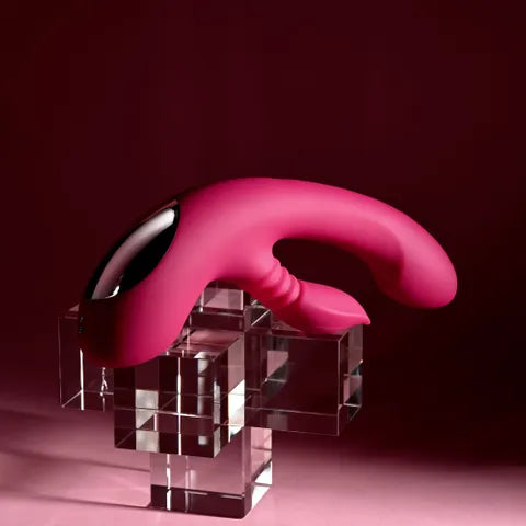 Evolved GENTLE PERSUASION USB Rechargeable Rabbit Vibrator Pink 20cm Evolved
