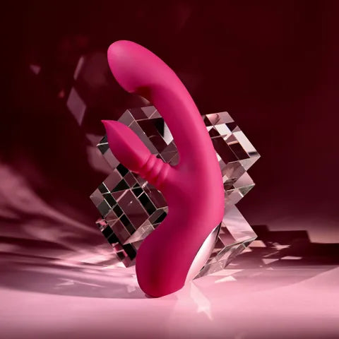 Evolved GENTLE PERSUASION USB Rechargeable Rabbit Vibrator Pink 20cm Evolved