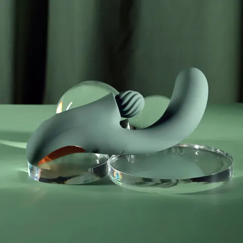 Evolved SPIRAL CHARM USB Rechargeable Rabbit Vibrator Green 18cm Evolved