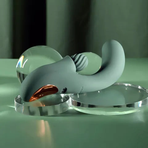 Evolved SPIRAL CHARM USB Rechargeable Rabbit Vibrator Green 18cm Evolved