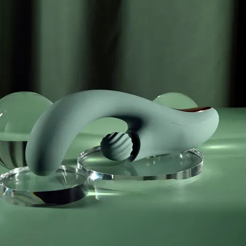 Evolved SPIRAL CHARM USB Rechargeable Rabbit Vibrator Green 18cm Evolved