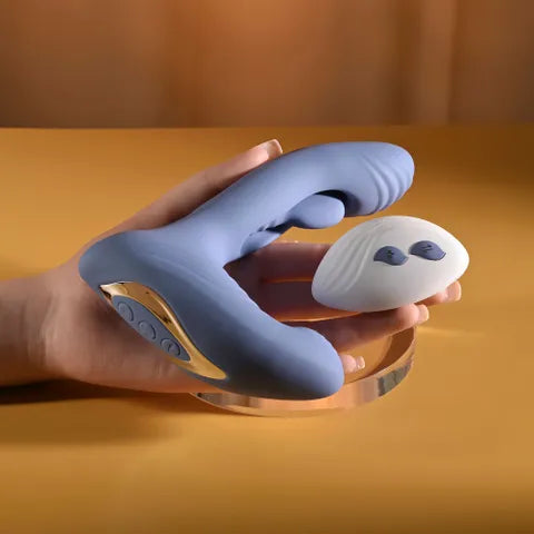 Gender X FLAPJACK USB Rechargeable Flapping Vibrator With Remote Control Blue Gender X