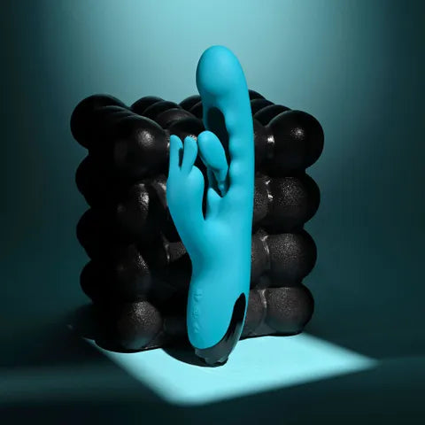 Evolved BUNNY TAPPER USB Rechargeable Rabbit Vibrator Blue 20cm Evolved Main image