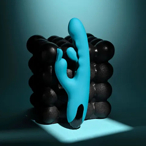 Evolved BUNNY TAPPER USB Rechargeable Rabbit Vibrator Blue 20cm Secondary image