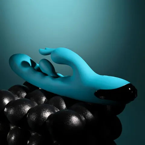 Evolved BUNNY TAPPER USB Rechargeable Rabbit Vibrator Blue 20cm Evolved