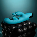 Evolved BUNNY TAPPER USB Rechargeable Rabbit Vibrator Blue 20cm Evolved