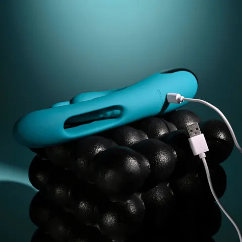Evolved BUNNY TAPPER USB Rechargeable Rabbit Vibrator Blue 20cm Evolved