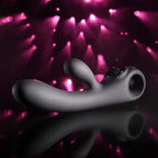Evolved BLACK MAGIC USB Rechargeable Rabbit Vibrator With LED Screen 20cm Evolved