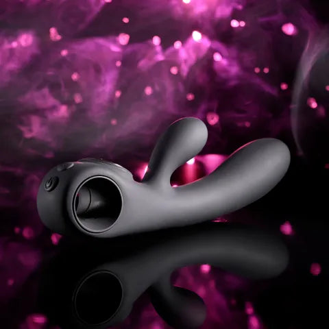 Evolved BLACK MAGIC USB Rechargeable Rabbit Vibrator With LED Screen 20cm Secondary image