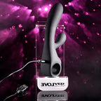 Evolved BLACK MAGIC USB Rechargeable Rabbit Vibrator With LED Screen 20cm Evolved