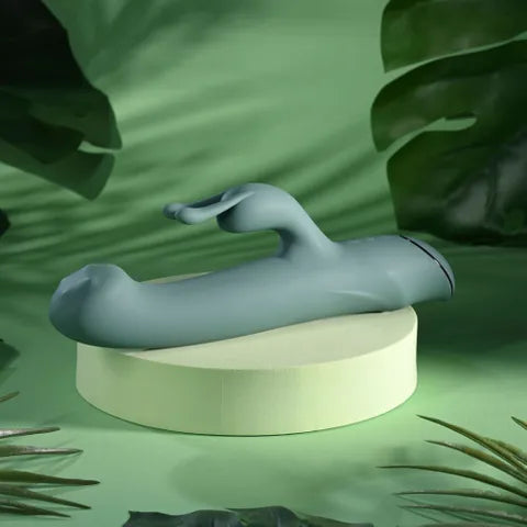 Evolved SATIN SWIRL USB Rechargeable Rabbit Vibrator Green 23cm Evolved Main image