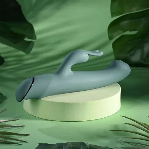 Evolved SATIN SWIRL USB Rechargeable Rabbit Vibrator Green 23cm Evolved