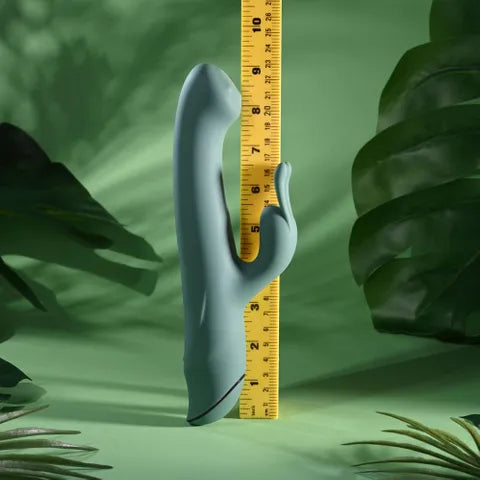 Evolved SATIN SWIRL USB Rechargeable Rabbit Vibrator Green 23cm Evolved