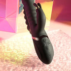 Playboy Pleasure BIG BUNNY ENERGY USB Rechargeable Rabbit Vibrator With Anal Beads Black 26.2cm Playboy Pleasure