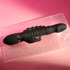 Playboy Pleasure BIG BUNNY ENERGY USB Rechargeable Rabbit Vibrator With Anal Beads Black 26.2cm Playboy Pleasure