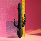 Playboy Pleasure BIG BUNNY ENERGY USB Rechargeable Rabbit Vibrator With Anal Beads Black 26.2cm Playboy Pleasure