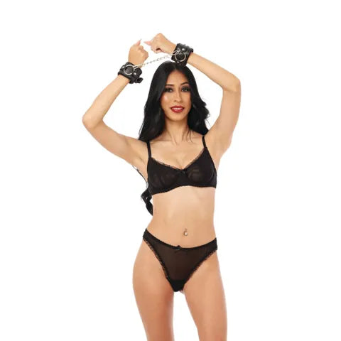 Sportsheets S&M Shadow Handcuffs Black Sportsheets