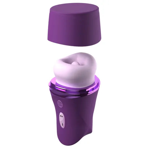Pipedream Fantasy For Her Lush Kiss Plush USB Rechargeable Licking & Sucking Stimulator Purple Pipedream
