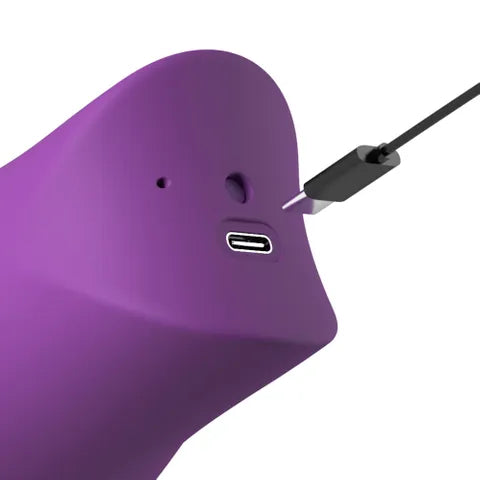 Pipedream Fantasy For Her Lush Kiss Plush USB Rechargeable Licking & Sucking Stimulator Purple Pipedream