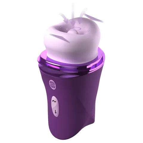 Pipedream Fantasy For Her Lush Kiss Plush USB Rechargeable Licking & Sucking Stimulator Purple Pipedream Main image