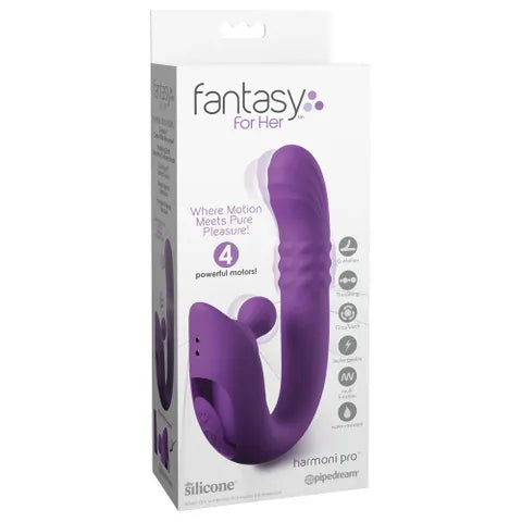 Pipedream Fantasy For Her Harmoni Pro Throbbing Vibratror Purple 17.8cm Pipedream