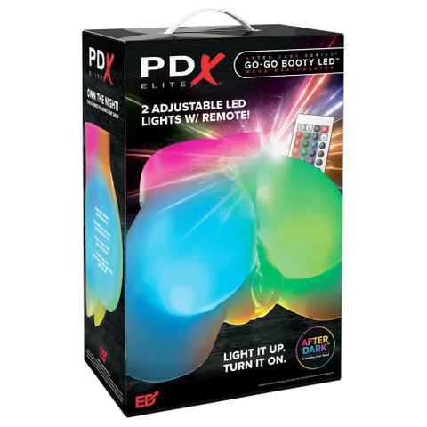 Pipedream PDX Elite GoGo Booty LED Mega Masturbator Clear Pipedream