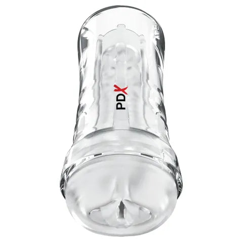 Pipedream PDX Extreme Wet Pussies Lubricating Vagina Stroker Clear Pipedream