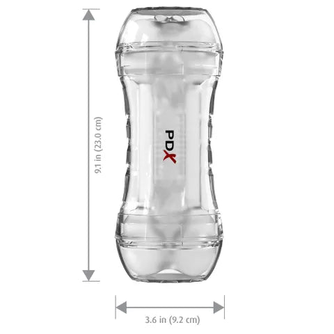 Pipedream PDX Wet Pussies Super FlipAPussy Over Lubricating Stroker Clear Pipedream