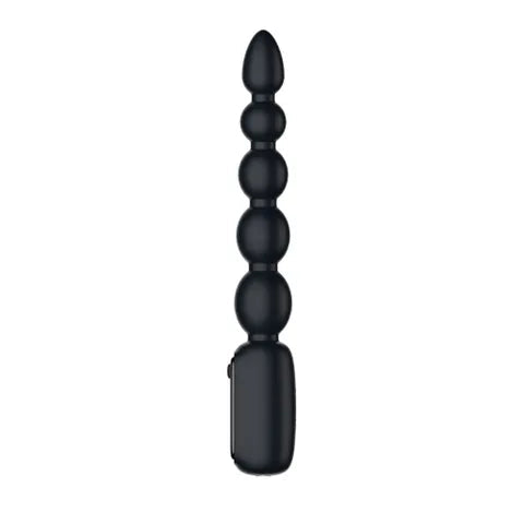 Passion Play USB Rechargeable Vibrating Anal Beads With LED Screen Black Passion Play