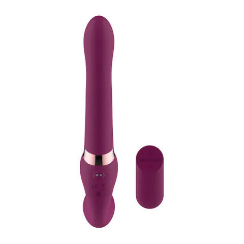 Passion Play USB Rechargeable Strapless Strao On With Remote Controller Purple Passion Play