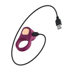 Passion Play USB Rechargeable Silicone Vibrating Cock Ring Purple Passion Play