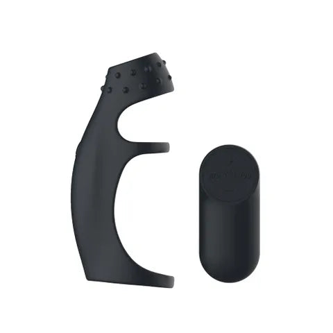 Passion Play Vibrating Cock Ring Sleeve With Wireless Remote Black Secondary image