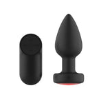Passion Play USB Rechargeable Vibrating Butt Plug With LED Base & Wireless Remote Black Passion Play