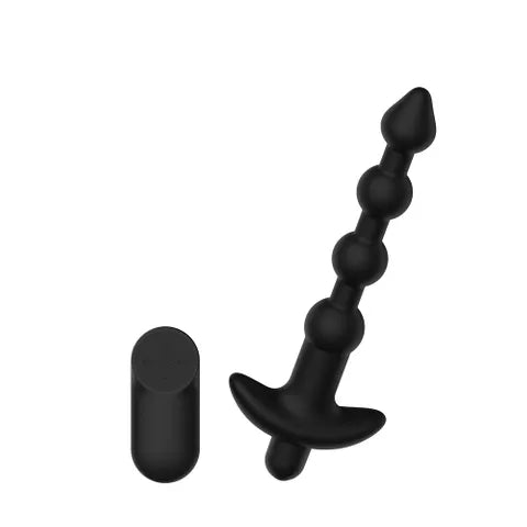 Passion Play USB Rechargeable Vibrating Anal Beads With Remote Black Secondary image