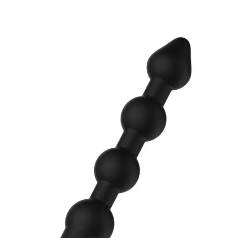 Passion Play USB Rechargeable Vibrating Anal Beads With Remote Black Passion Play