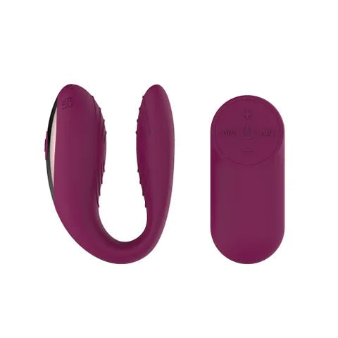 Passion Play USB Rechargeable Couples Vibrator With Remote Controller Purple Passion Play