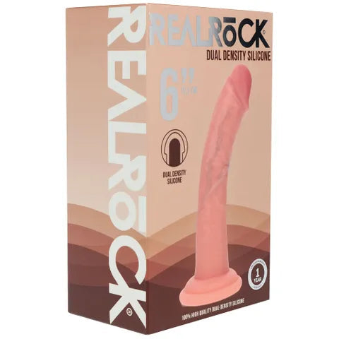 Shots Toys REALROCK Dual Density Silicone Curved Dildo 6 Inch Shots Toys