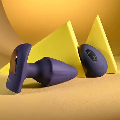 Evolved Starburst USB Rechargeable Vibrating Butt Plug With Wireless Remote Purple Evolved