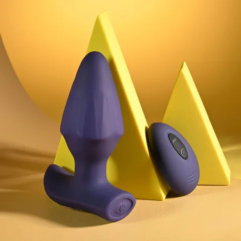 Evolved Starburst USB Rechargeable Vibrating Butt Plug With Wireless Remote Purple Evolved