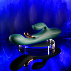 Evolved Golden Goddess USB Rechargeable Rabbit Vibrator With G Spot Flicker Green Evolved