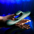 Evolved Golden Goddess USB Rechargeable Rabbit Vibrator With G Spot Flicker Green Evolved