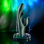 Evolved Golden Goddess USB Rechargeable Rabbit Vibrator With G Spot Flicker Green Evolved