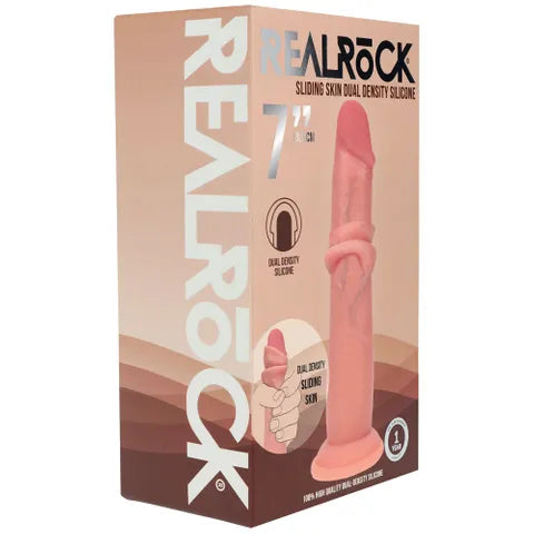 Shots Toys REALROCK Dual Density Sliding Skin Silicone Dildo 7 Inch Shots Toys