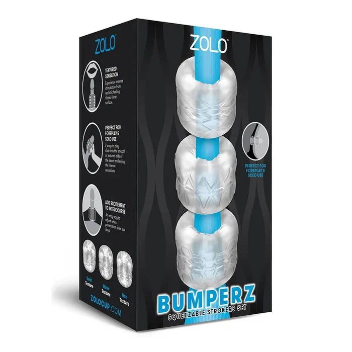 Zolo Bumperz Mini Blowjob Stroker Set Clear