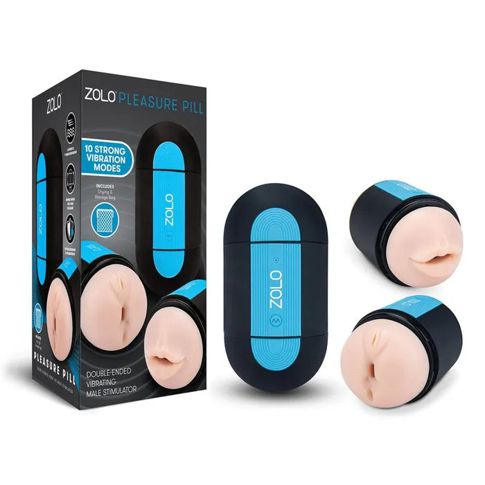 Zolo Pleasure Pill Double Ended USB Rechargeable Stroker