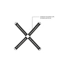 OUCH! Diamond Studded Hogtie Restraint Black Shots Toys