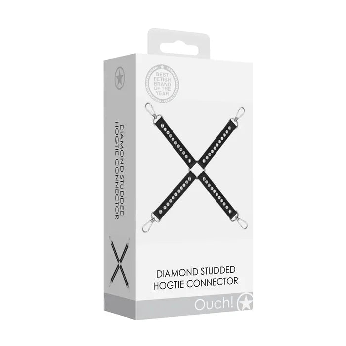 OUCH! Diamond Studded Hogtie Restraint Black Shots Toys