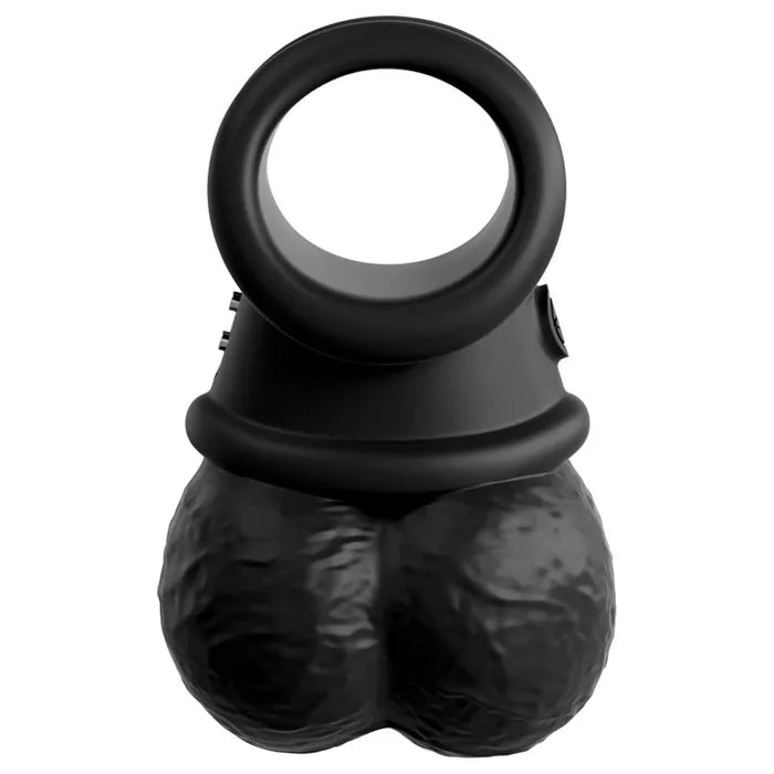 Pipedream King Cock Elite Swinging Silicone Balls Cock Ring Black Pipedream