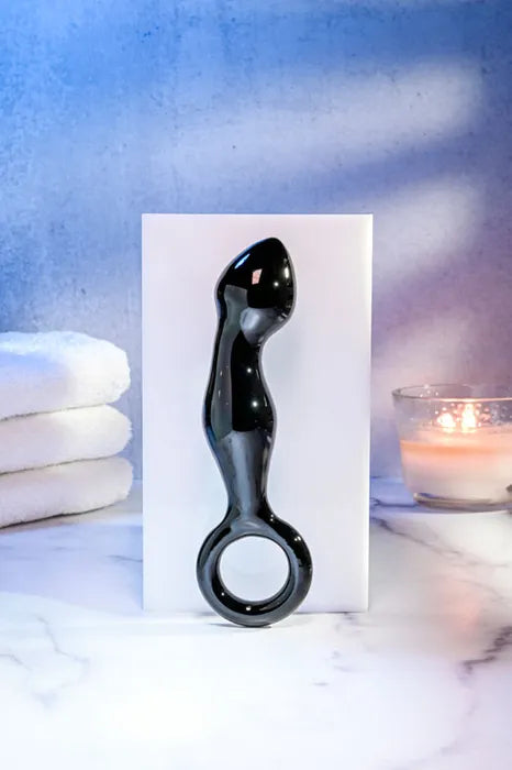Adam & Eve ADAMS Glass Prostate Massager 16.6cm Black Adam & Eve