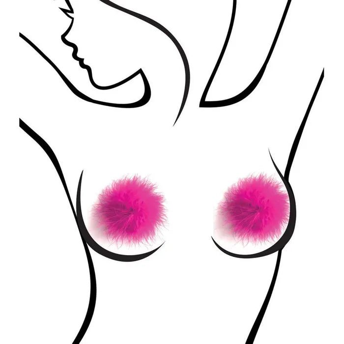 Little Genie Sexy AF Nipple Couture Marabou Reuseable Nipple Pasties Secondary image
